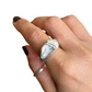 Geometric Quartz Ring- size 8