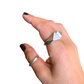 Geometric Quartz Ring- size 8