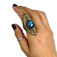 Faceted Labradorite Bronze Portal Ring- Size 9